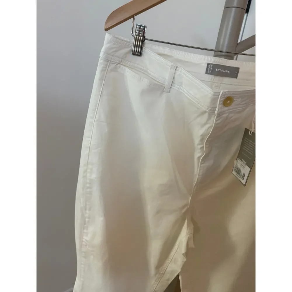 Everlane The Lightweight‎ Straight Leg Crop Off White Size 14